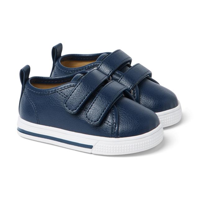 Janie and Jack | Baby Double Strap Sneaker - Navy / 0-3m