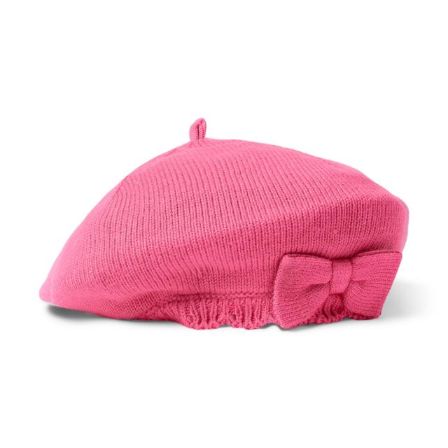 Janie and Jack | Sweater Bow Beret - Pink / 6-12m