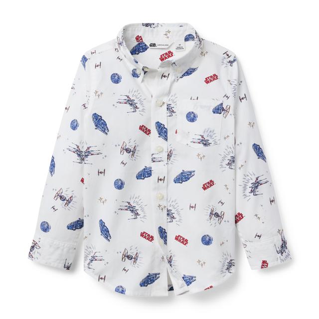 Janie and Jack | STAR WARS Icon Poplin Shirt - White / 3