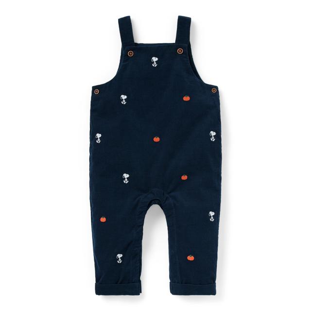 Janie and Jack | Peanuts Snoopy Embroidered Baby Overall - Navy / 3-6m