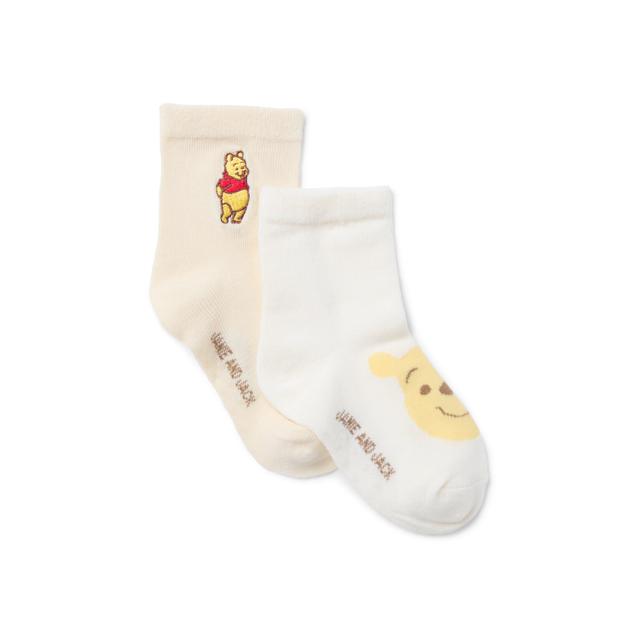 Janie and Jack | Disney Winnie The Pooh Baby Sock 2-Pack - Yellow / 0-3m