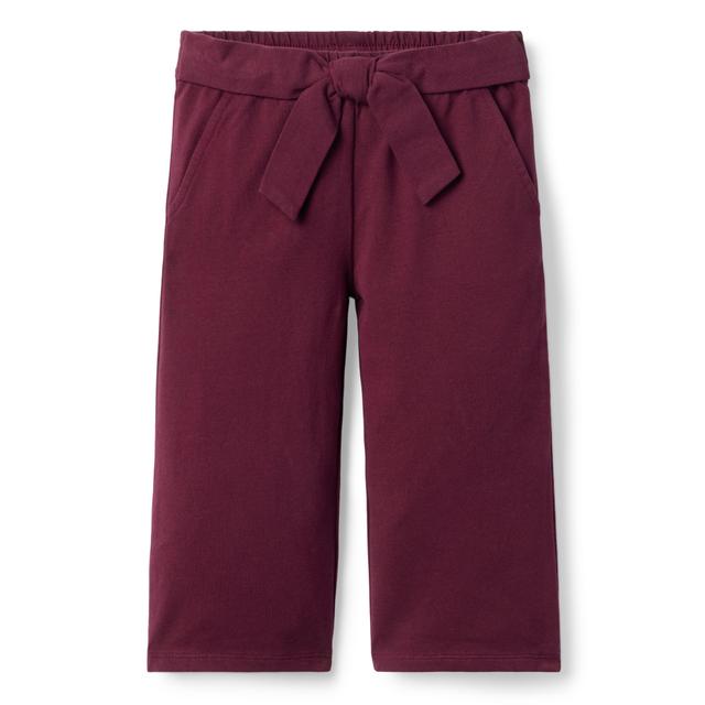 Janie and Jack | Wide Leg Tie Waist Pant - Purple / 6-12m
