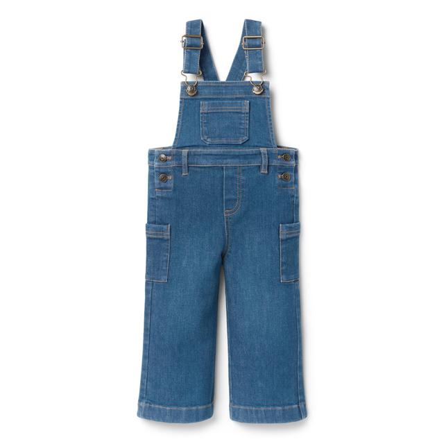 Janie and Jack | Denim Overall In Medium Wash - Blue / 18-24m