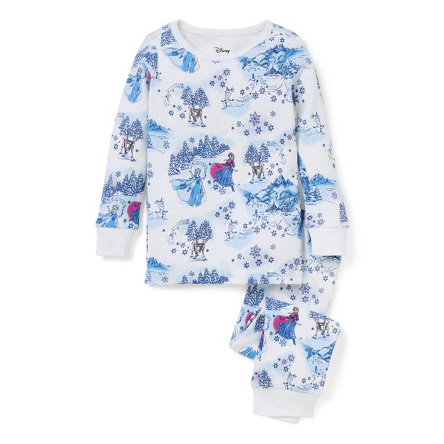 Janie and Jack | Good Night Pajama In Disney Frozen - White / 10
