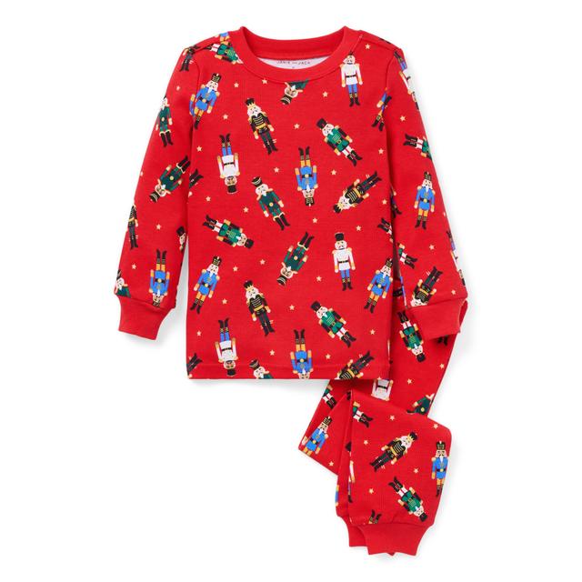 Janie and Jack | Good Night Pajama In Holiday Nutcracker - Red / 3