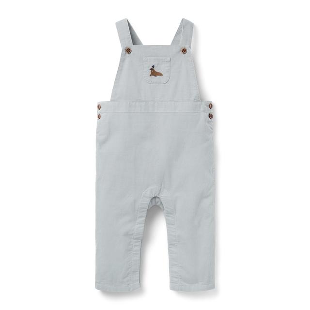 Janie and Jack | Baby Walrus Corduroy Overall - Grey / 0-3m