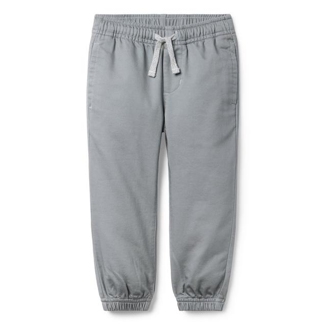 Janie and Jack | The Brushed Twill Jogger - Grey / 6-12m
