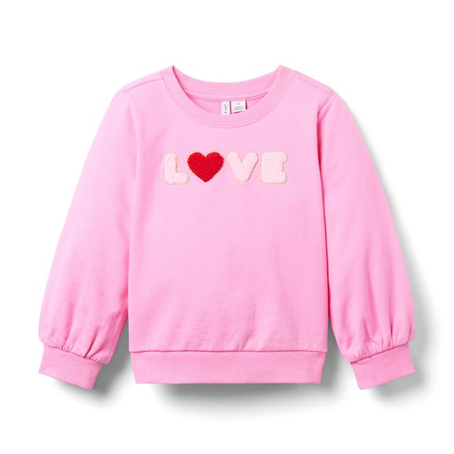 Janie and Jack | Love Sweatshirt - Pink / 4
