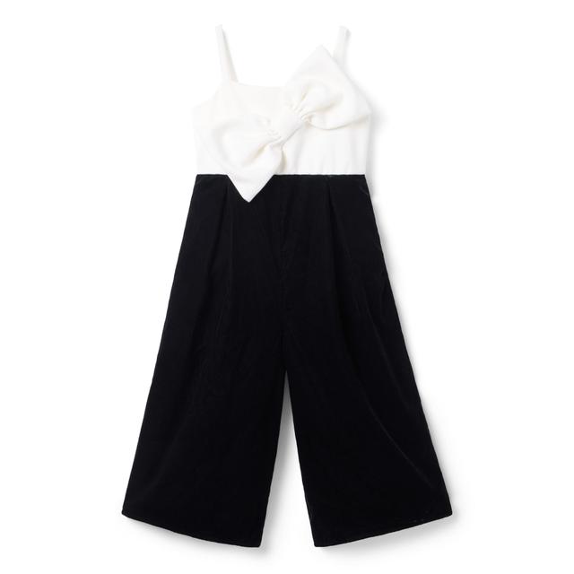 Janie and Jack | The Velvet Bow Jumpsuit - Black / 2T