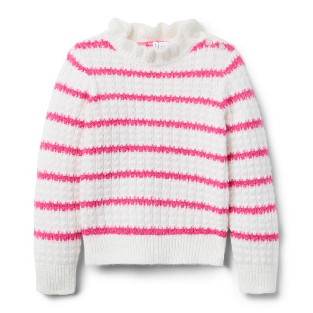 Janie and Jack | Textured Striped Sweater - Pink / 6-12m