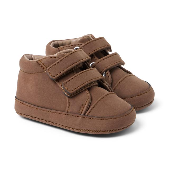Janie and Jack | Baby Double Strap Sneaker - Brown / 0-3m