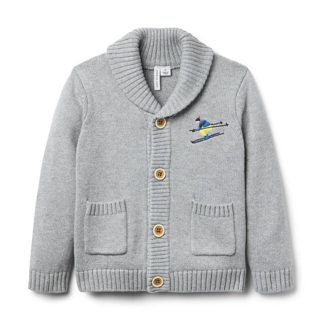 Gray Malin x Janie and Jack Ski Cardigan - Grey / 2T