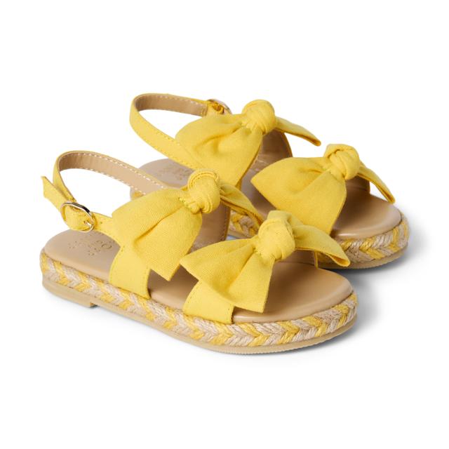 Janie and Jack | Bow Espadrille Sandal - Yellow / 5