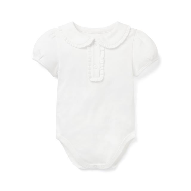 Janie and Jack | Baby Ruffle Trim Bodysuit - White / 6-12m