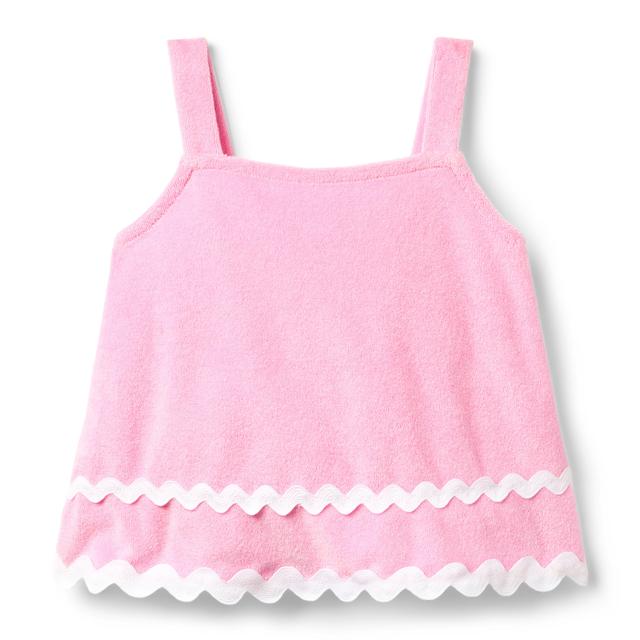 Janie and Jack | Terry Ric Rac Trim Top - Pink / 12