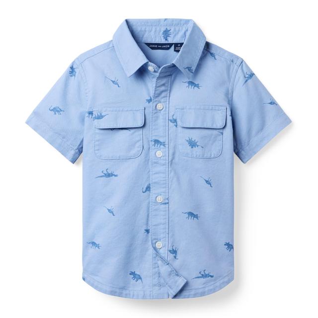 Janie and Jack | The Dinosaur Safari Shirt - Blue / 4