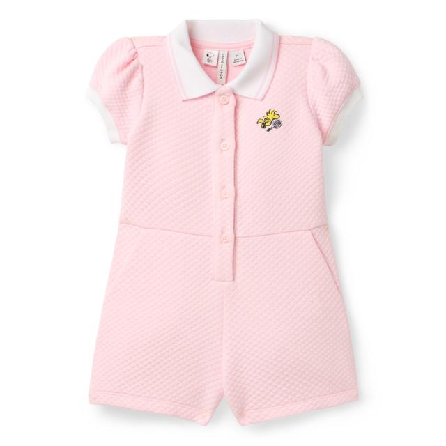 Janie and Jack | PEANUTS Woodstock Quilted Romper - Pink / 12
