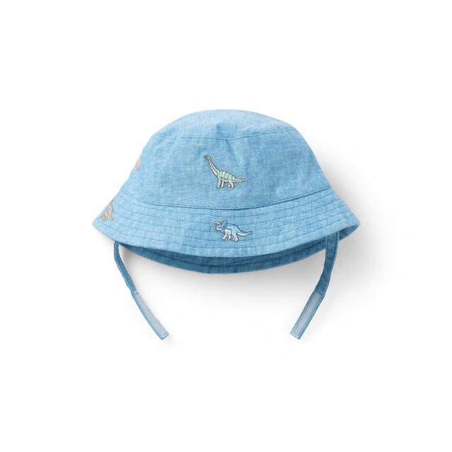 Janie and Jack | Baby Dinosaur Bucket Hat - Blue / 18-24m