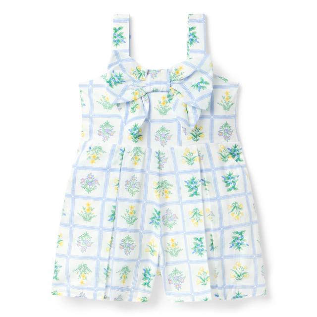 Janie and Jack | Floral Bow Romper - White / 8