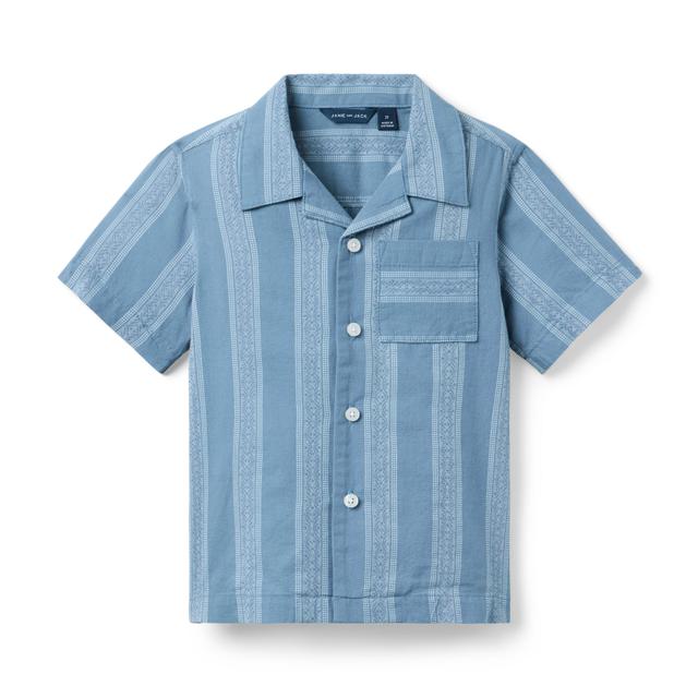 Janie and Jack | The Cabana Shirt - Blue / 8
