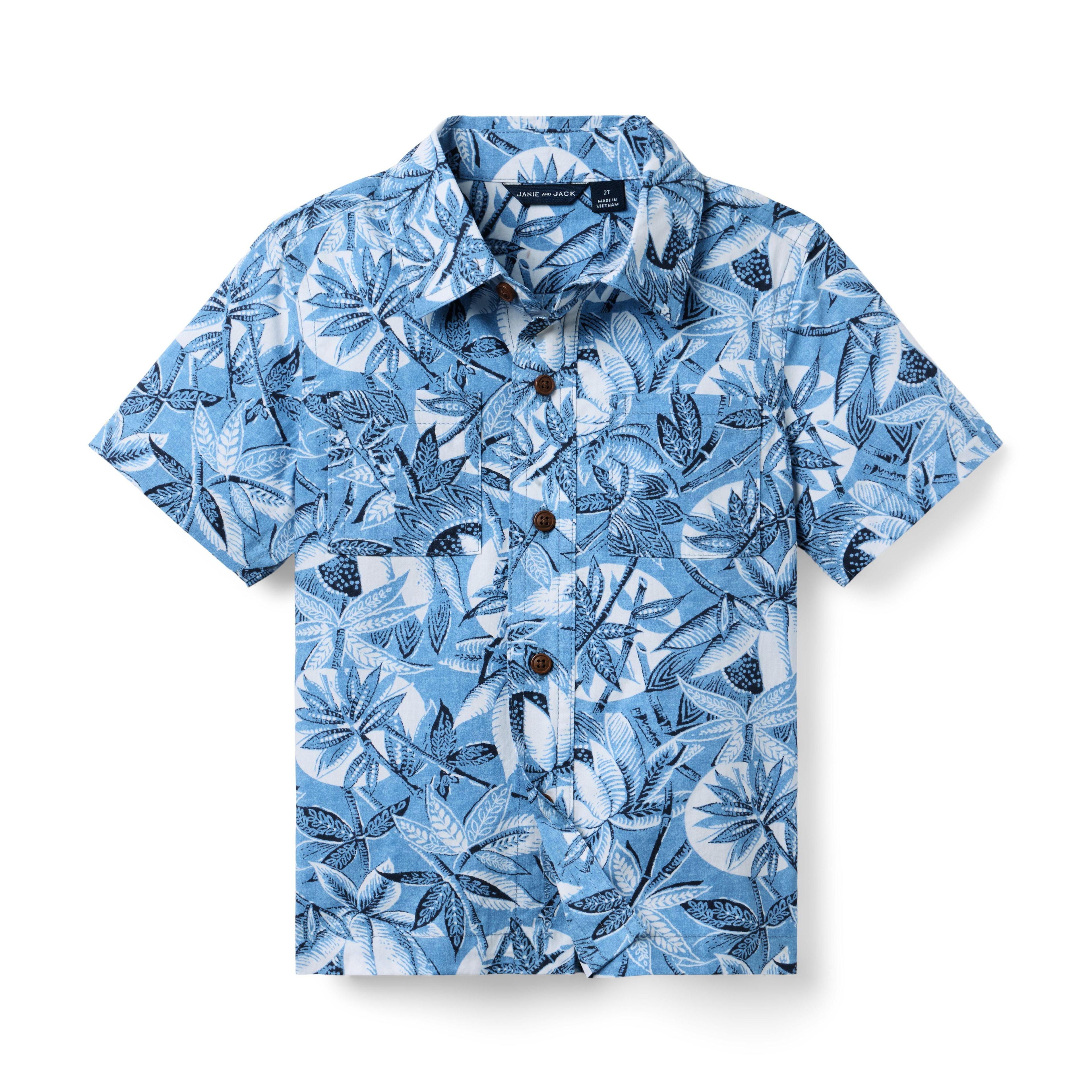 Janie and Jack | The Double Pocket Shirt - Blue / 6