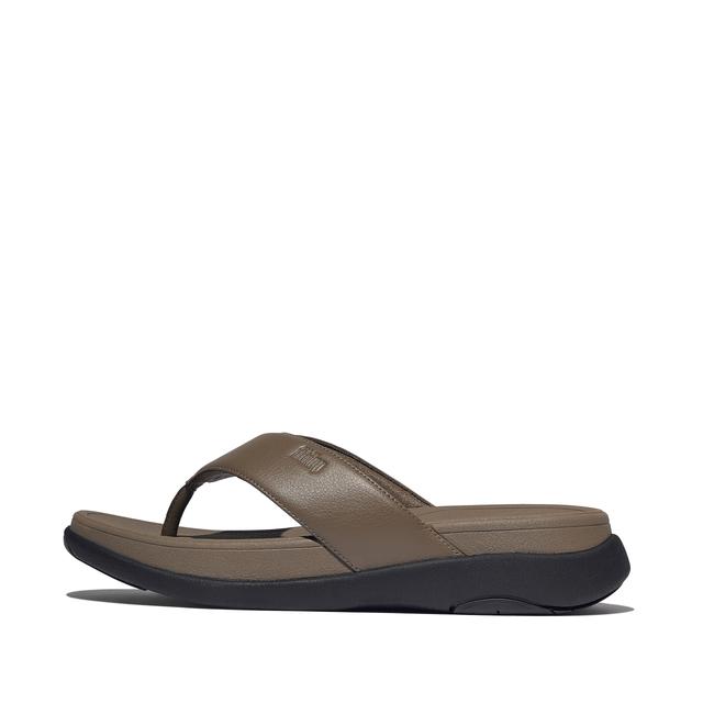 FitFlop F-MODE GO Toe-Post Sandals Pu, Outlet, Java Java, Size: US 10