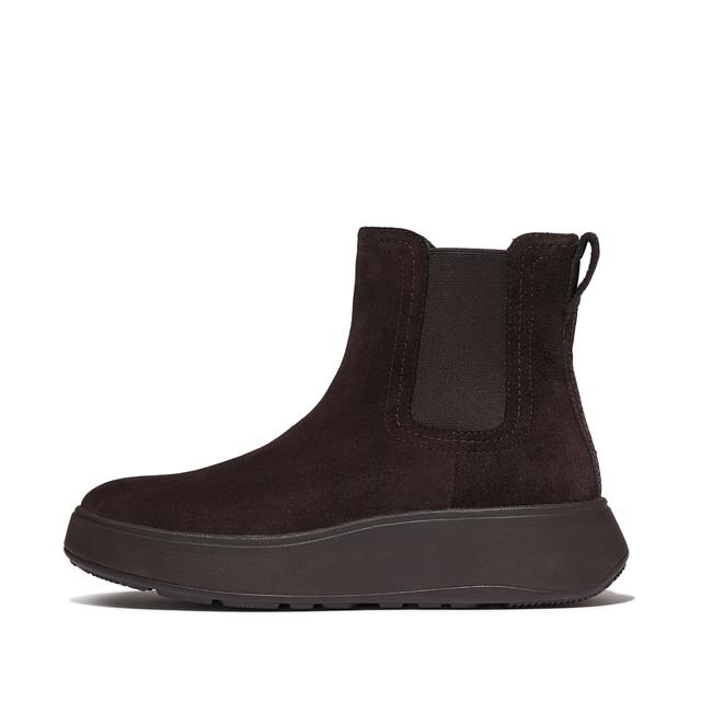 Women F-MODE Stitch Suede Chelsea Boots Suede Elastic