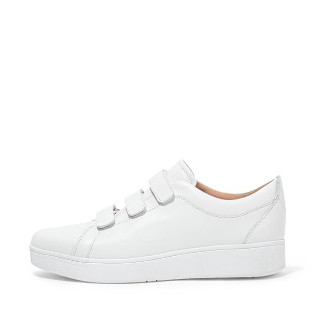 FitFlop RALLY Strap Leather Sneakers, Outlet, Urban White, Size: US 11