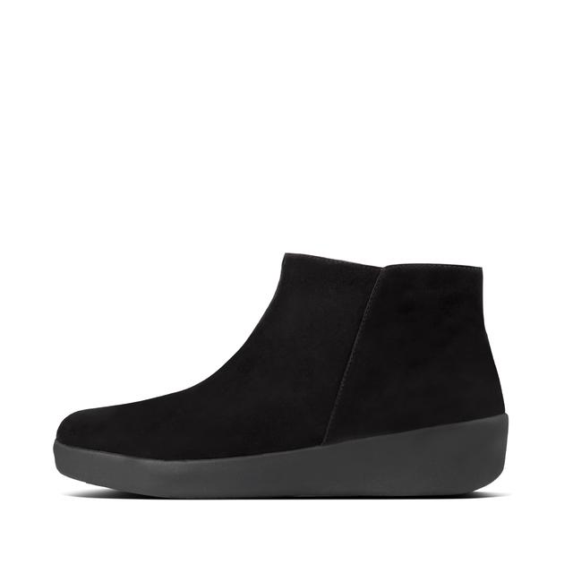 FitFlop SUMI Suede Ankle Boots, Full Price, Black, Size: US 5