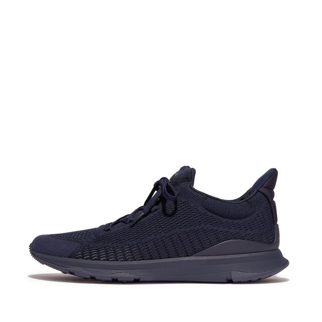 FitFlop VITAMIN FFX Knit Sports Sneakers Nylon-Mix Knit/Lycra/Tpu, Outlet, Navy Mix, Size: US 13