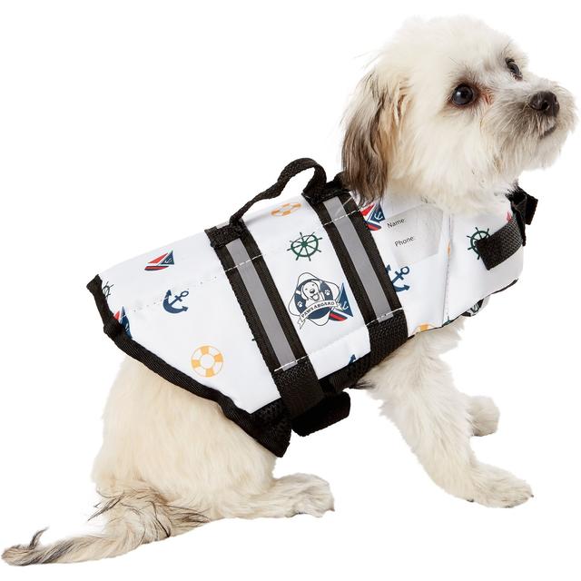 Paws Aboard Nautical Dog Life Jacket, X-Small