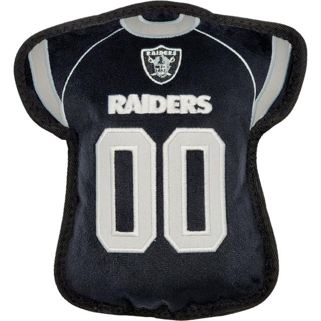 Pets First Jersey Tough Squeaky Dog Chew Toy, Las Vegas Raiders