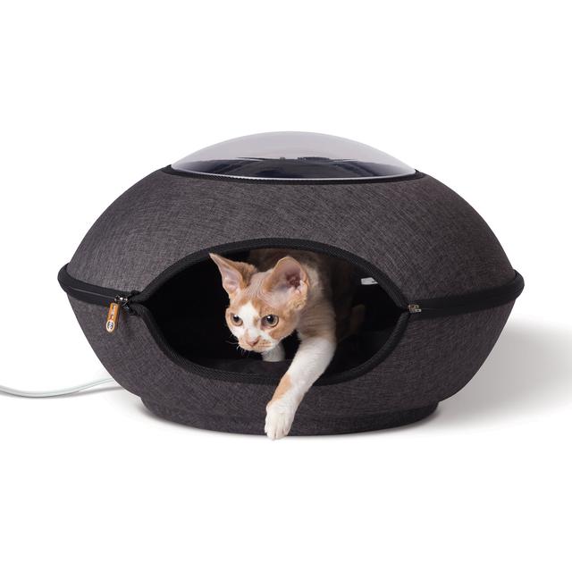 K&H Pet Products Thermo-Lookout Cat Bed, Gray
