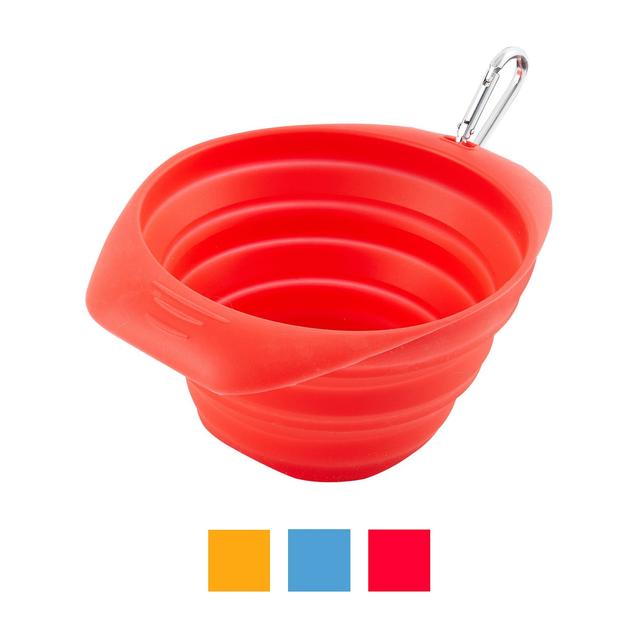 Kurgo Collaps-A-Bowl Pet Bowl, Red