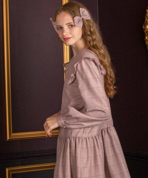 Big collar dress (pink) [DARKPINK]