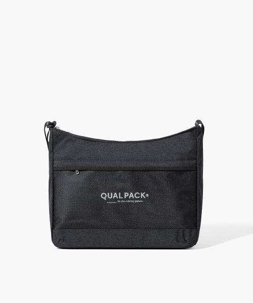 Mesh pocket cross bag QC3012 black [BLACK]