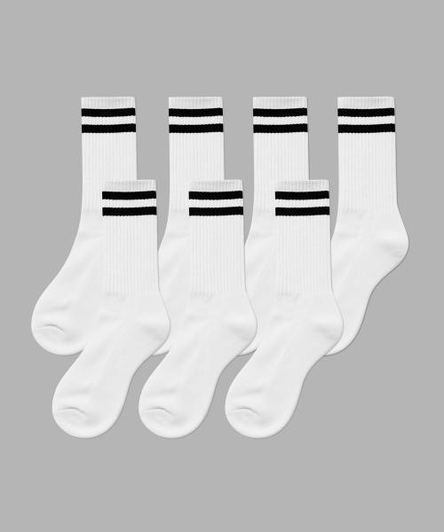 Skate socks 7 pack [white/black] [WHITE]