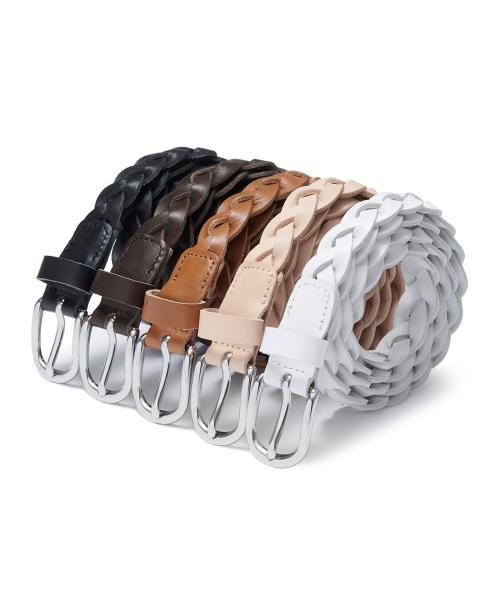 Women's Weaving Italian Leather Belt_18mm