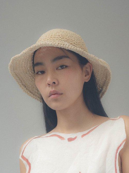 [Born to be loved] Straw bucket hat [SAND]