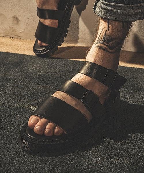 S068 Fort Wayne Double Strap Sandals Vanta Black [BLACK]