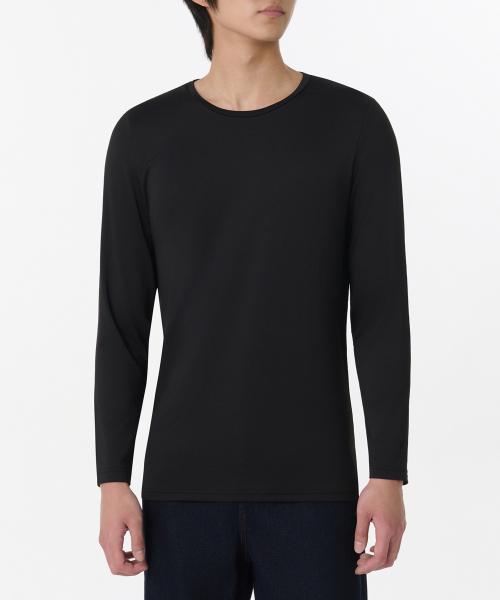 [HIT STANDARD] Plus Men's Crew Neck T-Shirt_Inner Wear [Black] [BLACK]