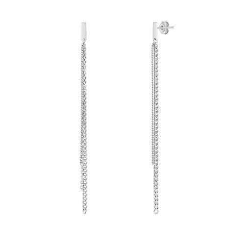 Triple line earrings PWSE0049_WG [SILVER]