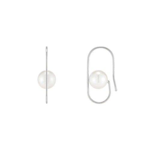 Flip pearl earrings PWSE0090_WG [SILVER]