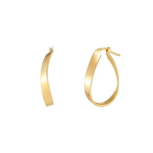 Grain hoop earrings PWSE0097_YG [GOLD]