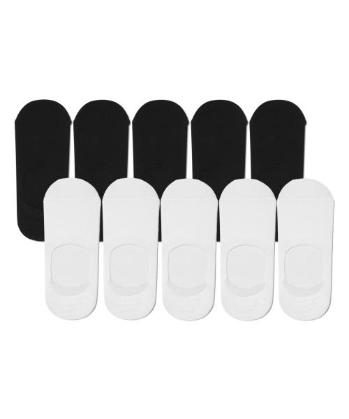 Fake socks 10 pack [white/black]