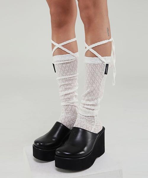 Lace Long Socks (White) [WHITE]