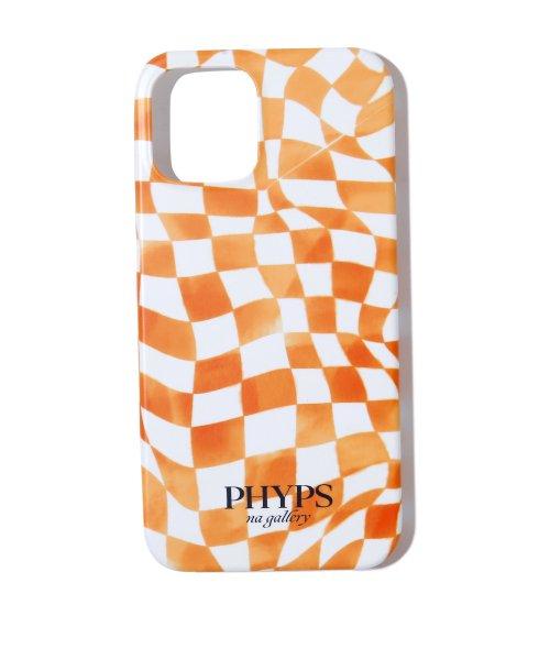 [PHYPS x NA GALLERY] Wave Checkerboard Case (12 PRO) [ORANGE]