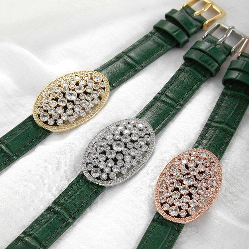 Cowhide bracelet (green) PYBB007S [DARKGREEN]