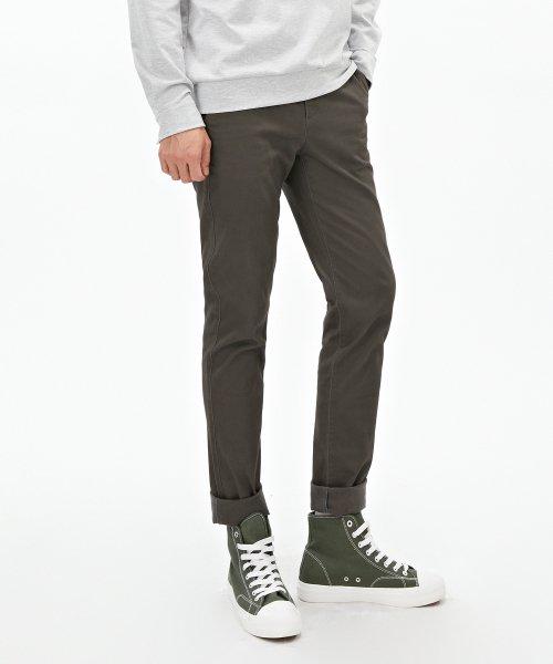 Men's Cotton Span Chino Pants - AHZK2201B0L [GRAY]