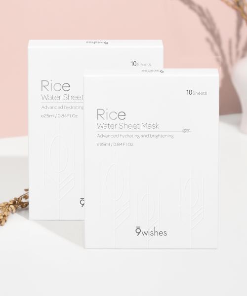 [Whitening/2PACK] Rice Water Sheet Mask (20 sheets total) [LIGHTPINK]